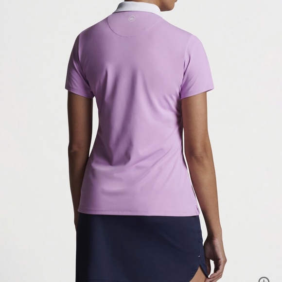 Women’s Peter Millar Chrissie short sleeve golf polo, small,lavender purple polo - Picture 13 of 15